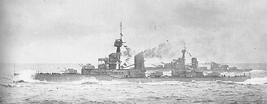 HMS Conqueror and Orion class battleships