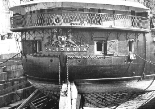 HMS Caledonia stern