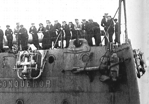 HMS Conqueror's life buoy