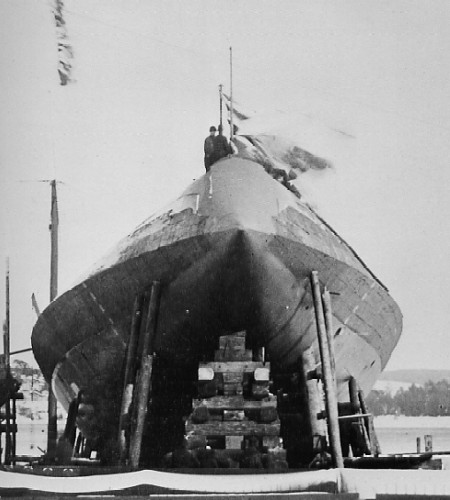 USS Katahdin's bow view